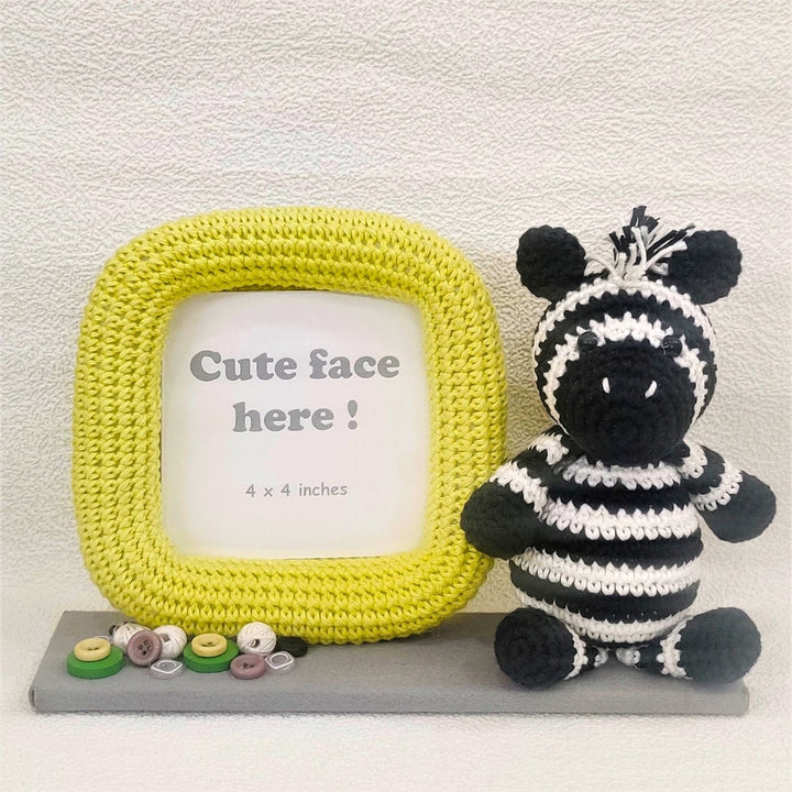 Handmade Crochet Photo Frame for Kids