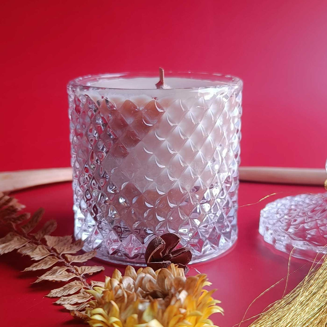 Luminescence Glass With Lid Scented Wax Candles