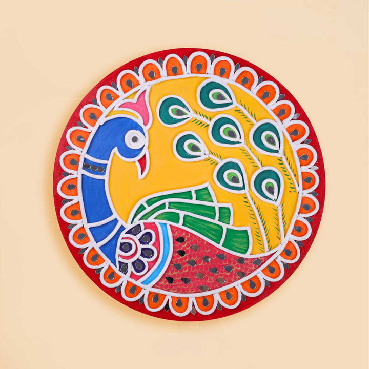 Pre Marked Peacock Lippan Art MDF Wood DIY Kit