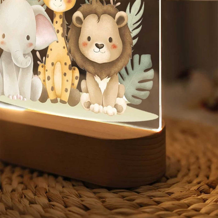 Personalized Jungle Theme Acrylic LED Table Lamp