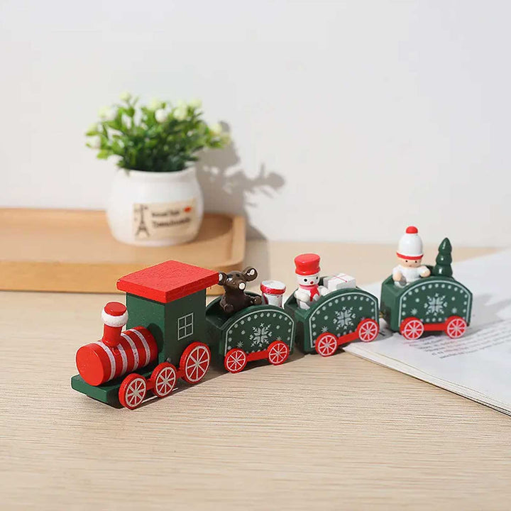 North Pole Express Train Wooden Table Decor For Christmas Decoration | Set Of 3