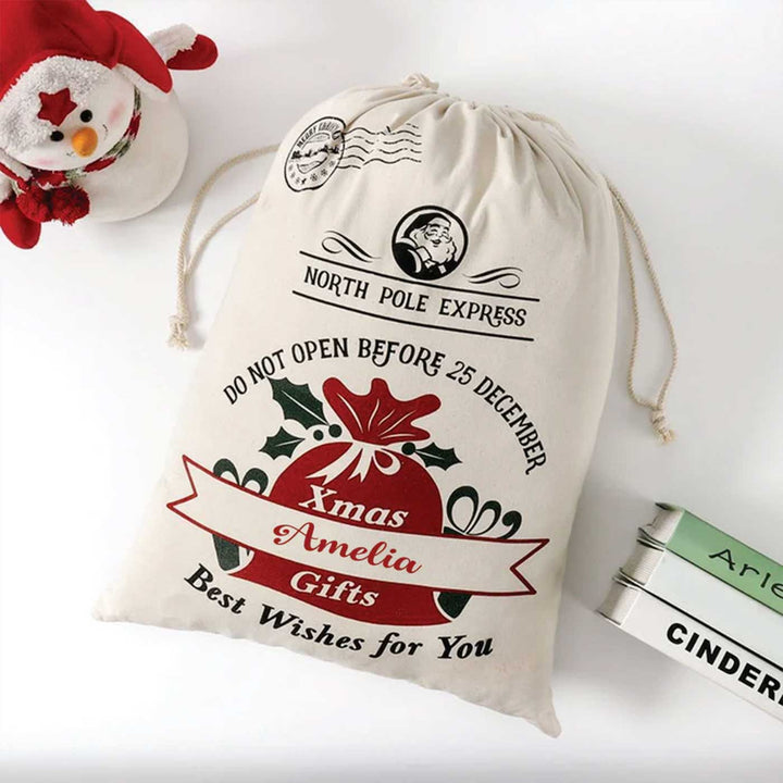 Personalized Xmas Gifts Extra Large Muslin Gift Sack | Xmas Gifting Ideas