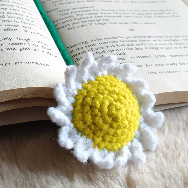 Handmade Crochet Sunflower Bookmark | Set Of 2