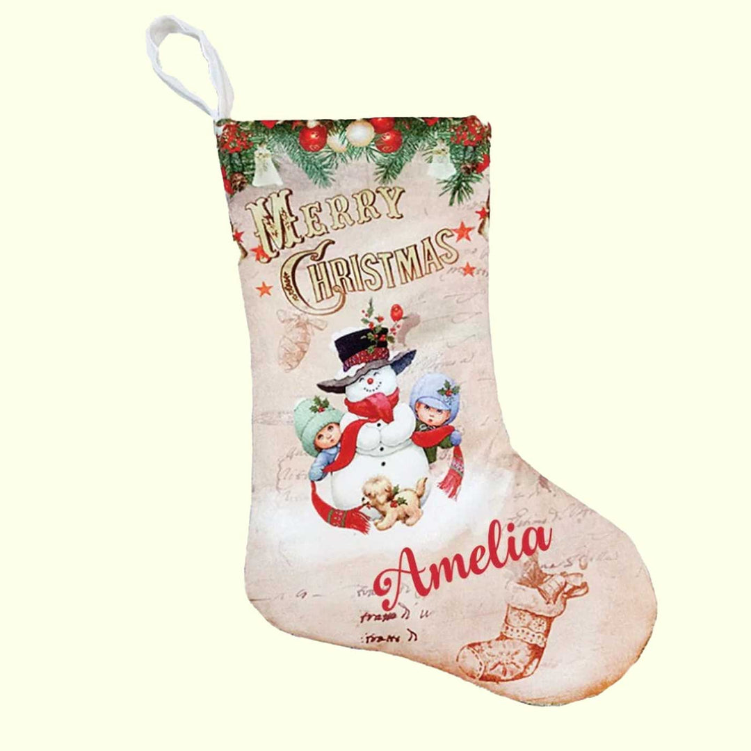 Personalized Mini Champagne Velvet Stockings For Christmas Decoration