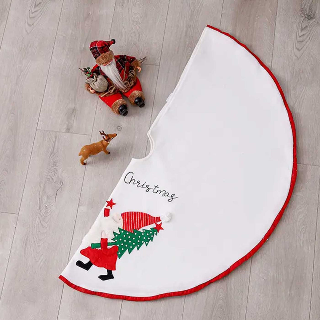 Personalized Santa's Wonderland Felt Tree Skirt For Christmas Tree Decoration