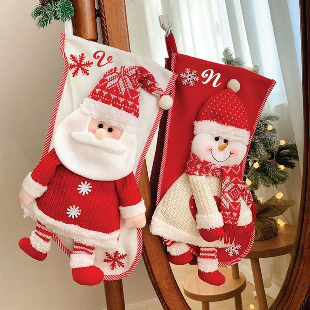 Personalized Hearty Laugh Felt Stockings For Christmas Decoration