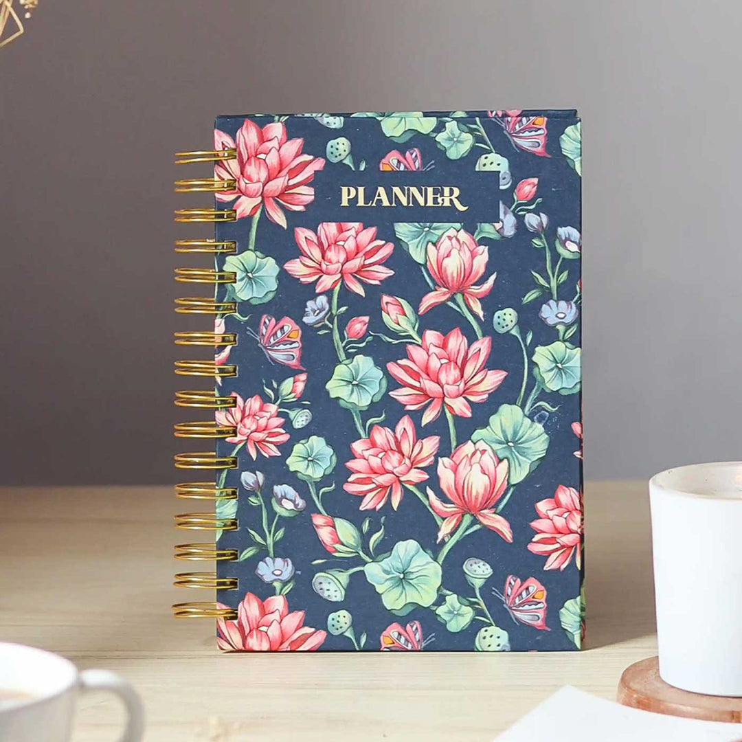 Handmade Kamal Blue Undated Planner | 120 Pages