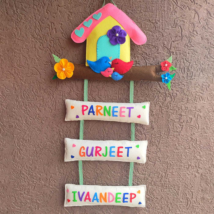 Personalized Handmade Tree House Felt Name Plate