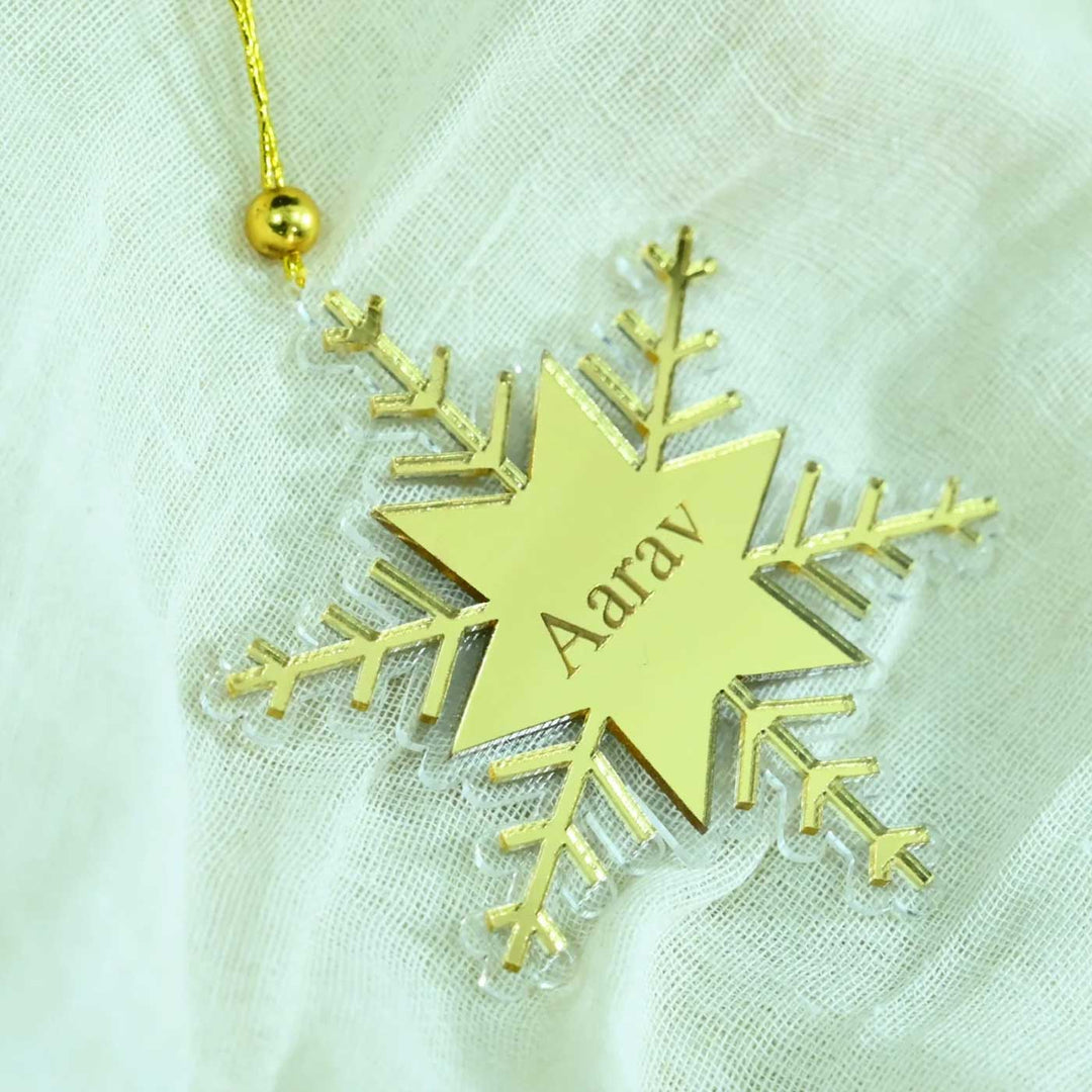 Personalized Star Flakes Acrylic Ornament For Christmas Tree Decoration