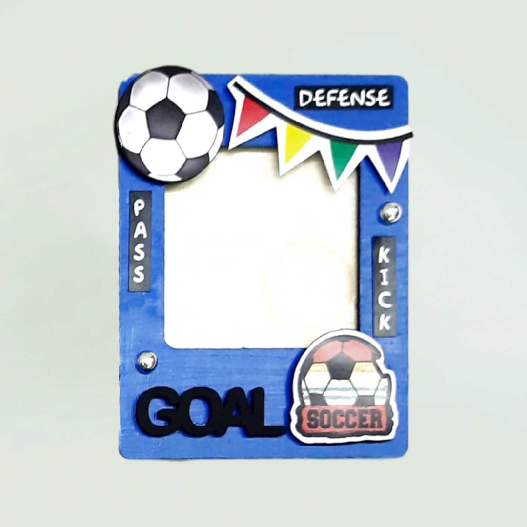 Handmade Soccer Theme Photo Magnet For Kids