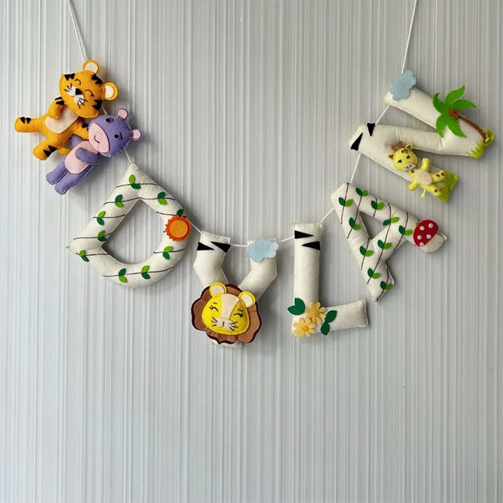 Personalized Happy Forest Felt Bunting / Garland For Kids