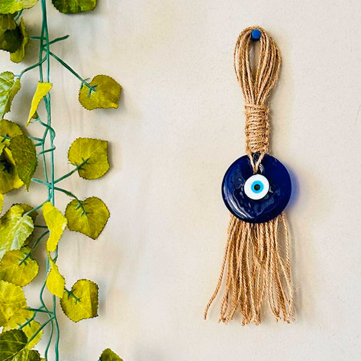 Round Evil Eye Jute Hanging