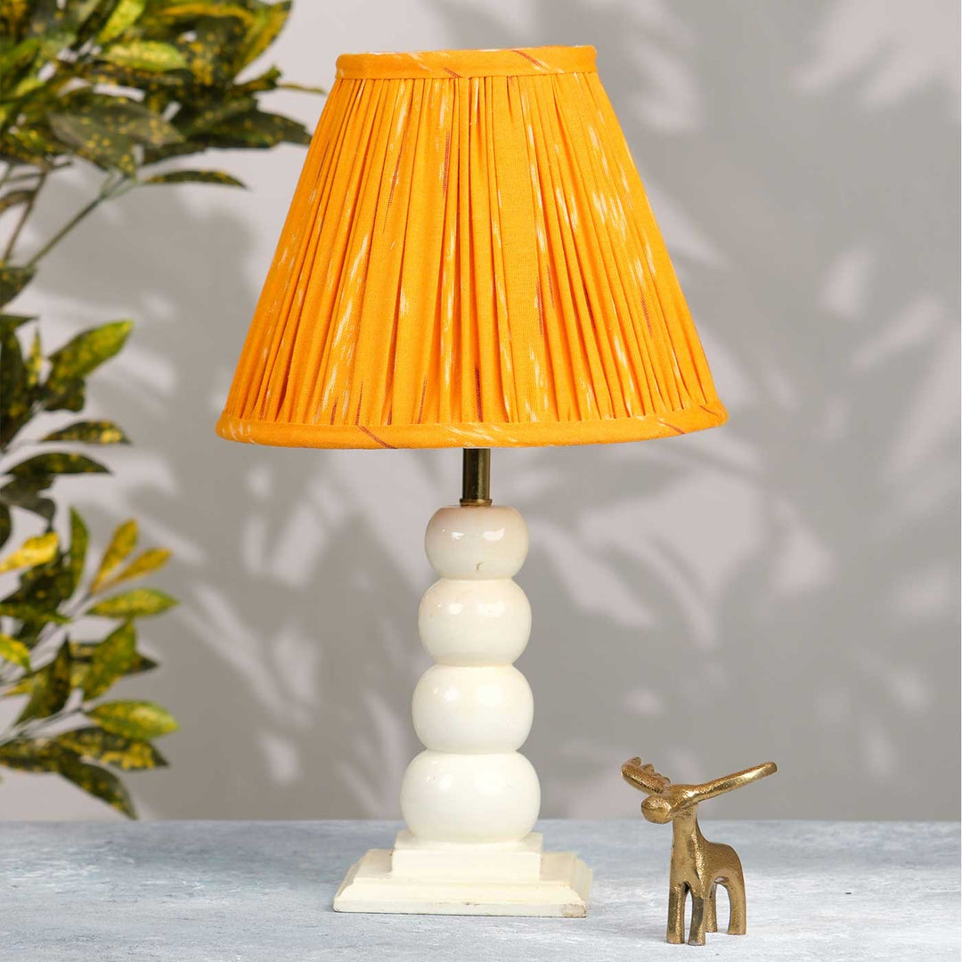 Orange Ikat Pleated Empire Lampshade