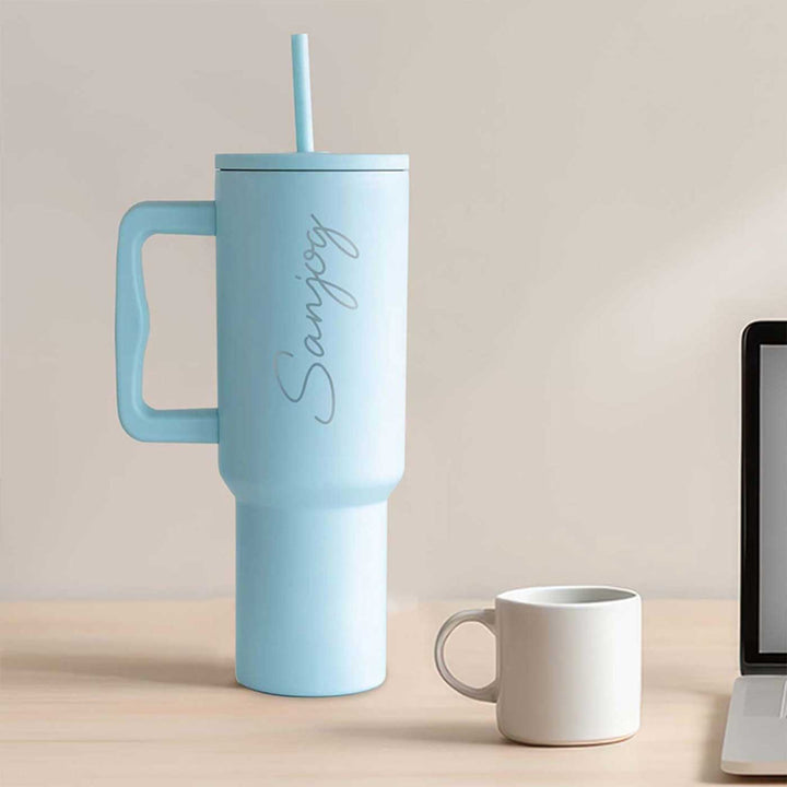 Personalized Minimalist Printed Steel Tumbler