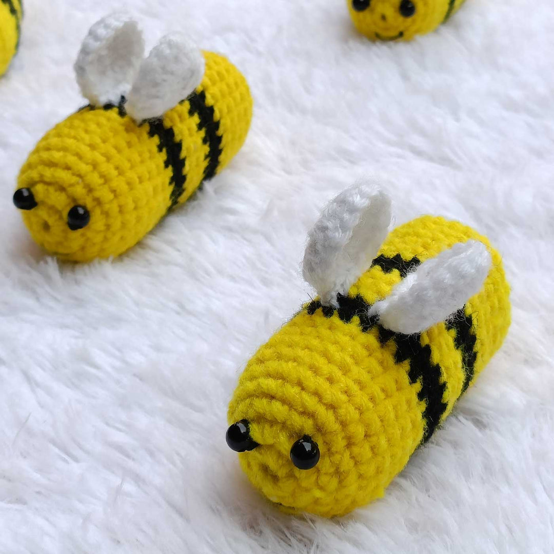 Handmade Crochet Honeybee Key Chain | Set Of 2