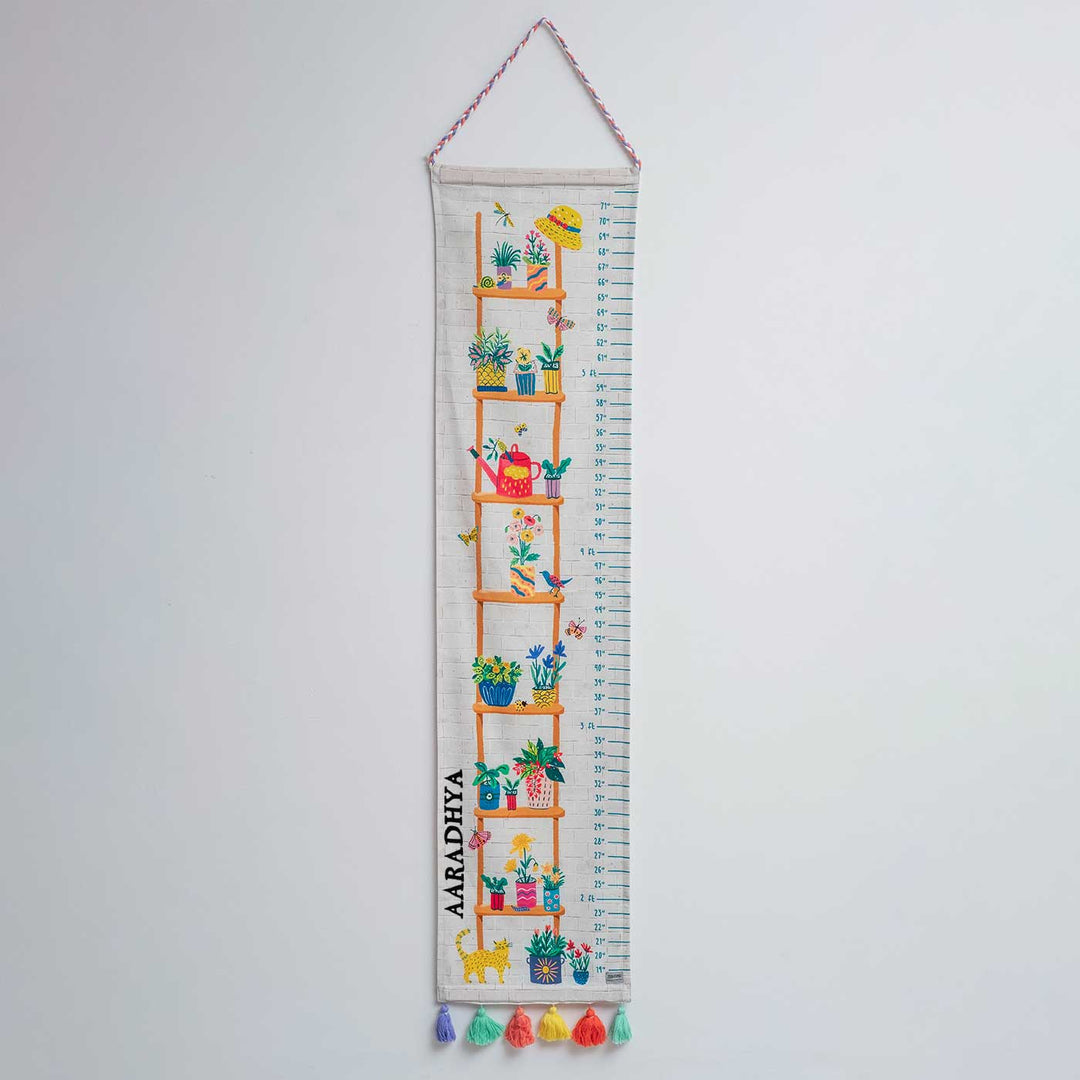 Personalized Climber Theme Cotton Height Chart For Kids