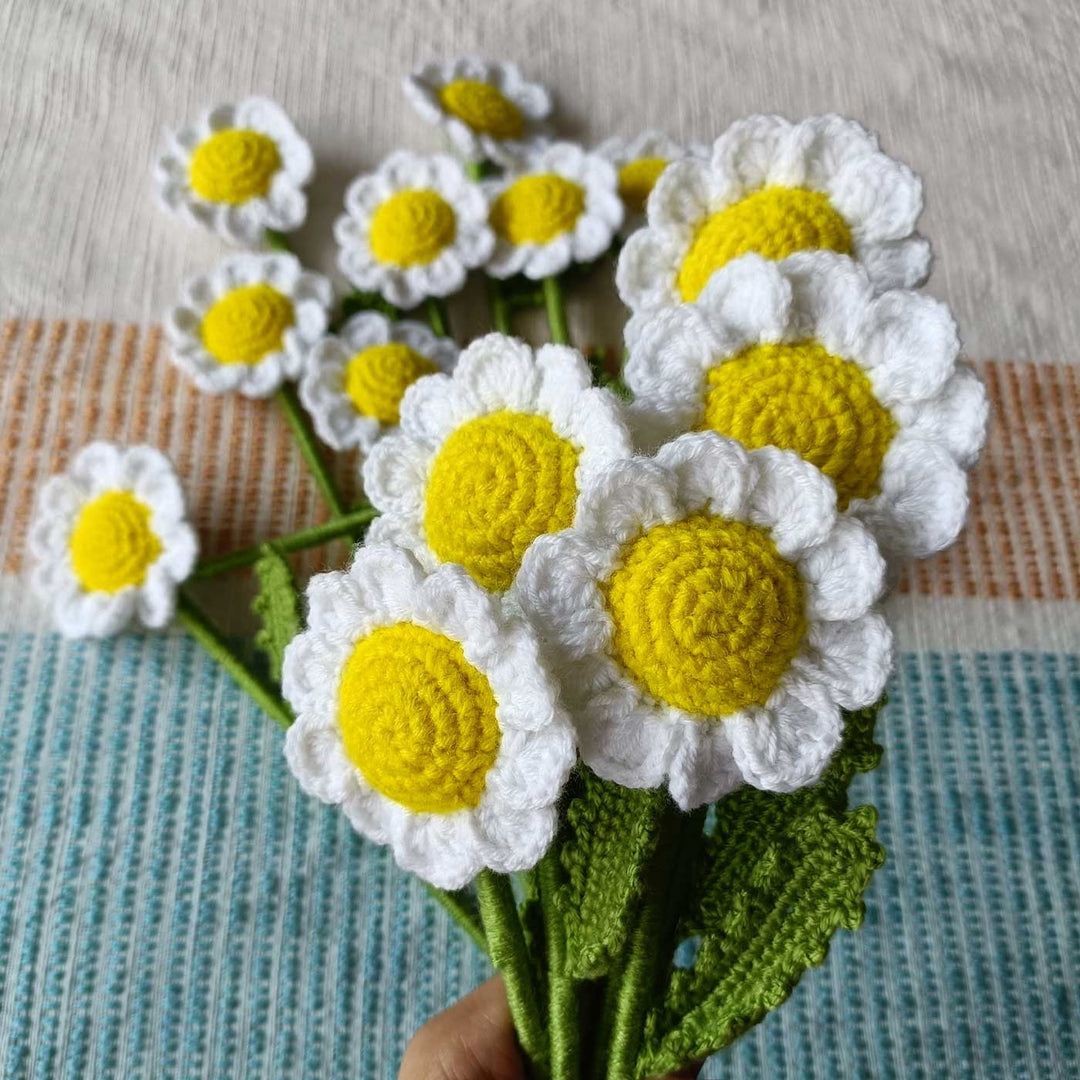 Handmade Crochet Daisy Bouquet | Set Of 5