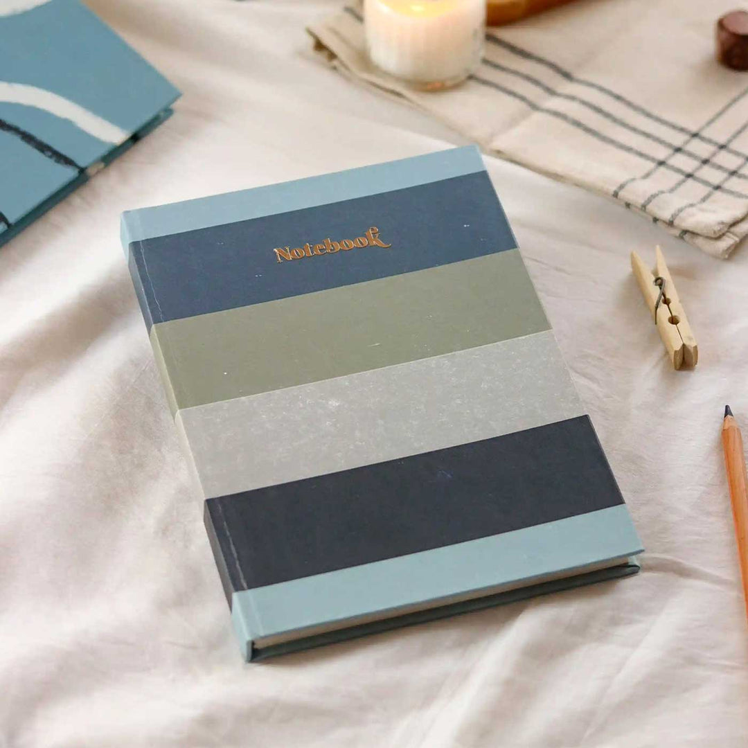 Handmade Nautical Blue Ruled Journal | 100  Pages