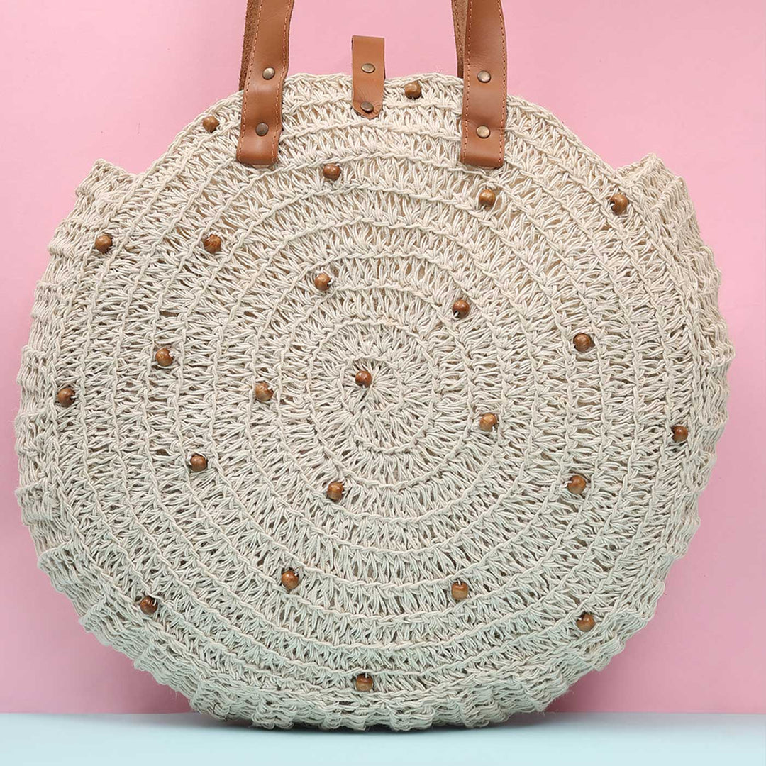 Handmade Crochet United Urbane Round Shoulder Bag