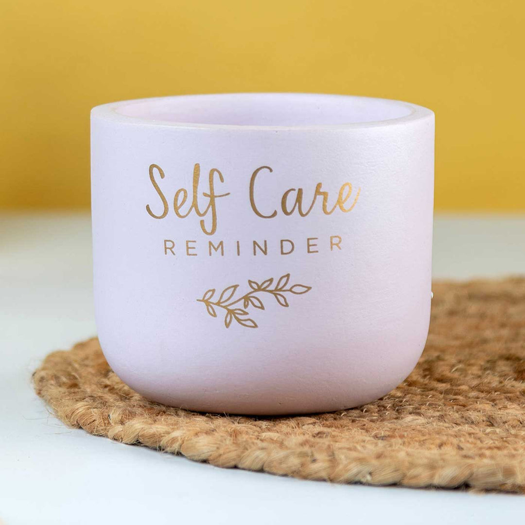 Self Care Reminder Terracotta Planter