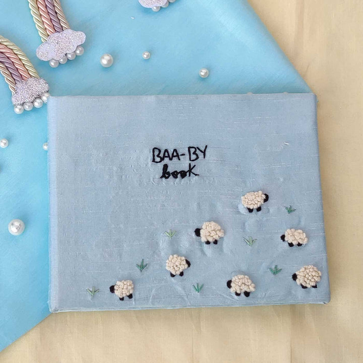 Handmade Embroidered Baa-by Sheep Album For Kids | 25 Pages