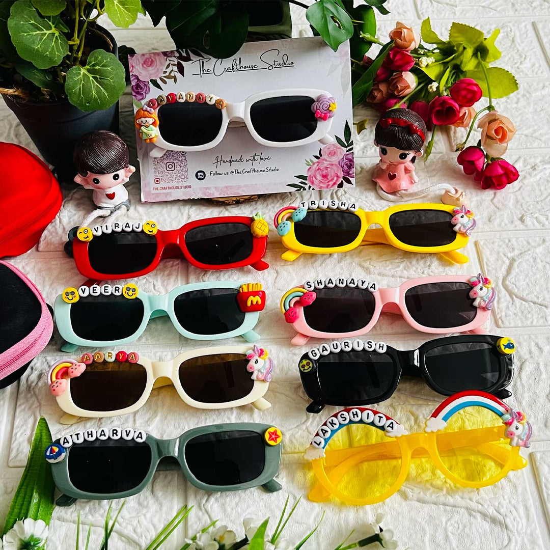 Personalized Unique And Colorful Plastic Sunglasses With Case