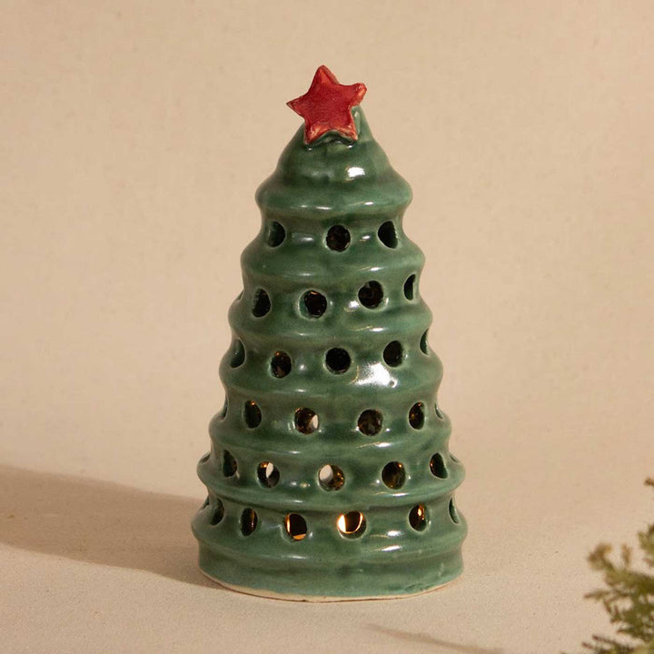 Handmade Holiday Tree Glow Incense Cone / Dhoop Fumer For Christmas Decoration