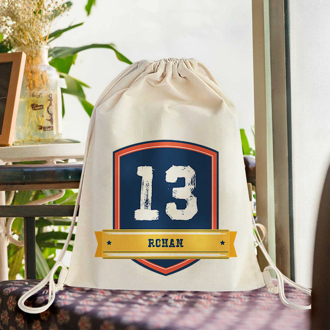 Personalized Jersey Number Theme Cotton Backpack