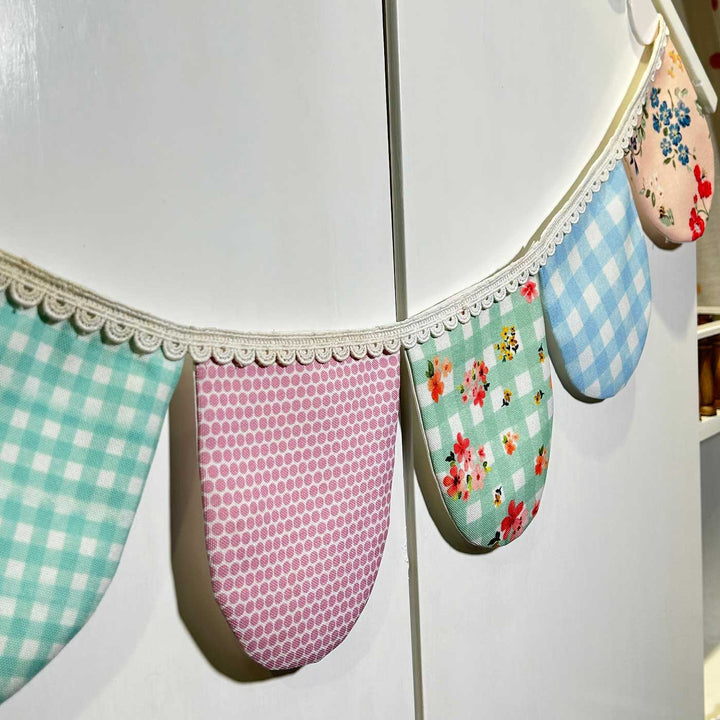 Handmade Multicolour Semi Circular Cotton Bunting