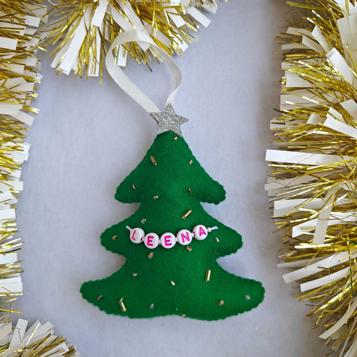 Personalized Tree Felt Ornament For Christmas Tree Decoration