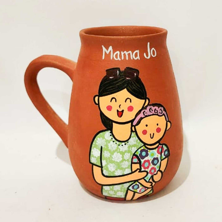 Personalised Terracotta Mugs with Photo Based Caricatures