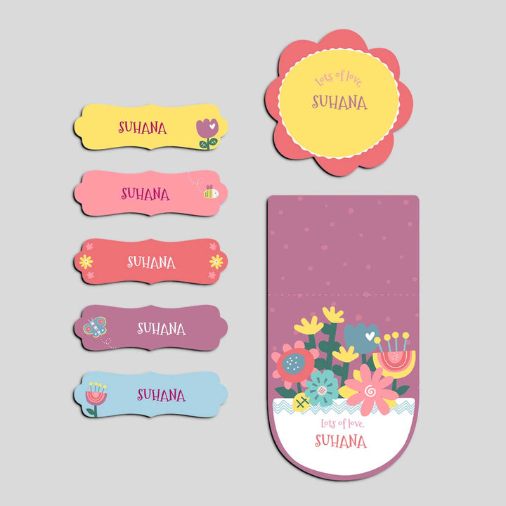 Personalized Enchanted Garden Theme Sticker Sheet | 40 Stickers