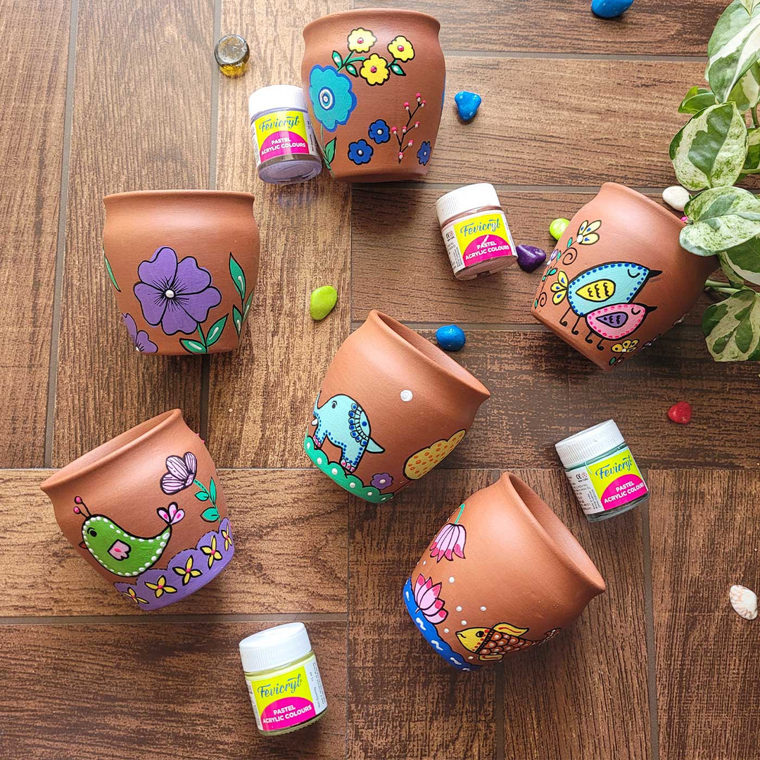 Handmade Terracotta Themed Kulhads | Set Of 6