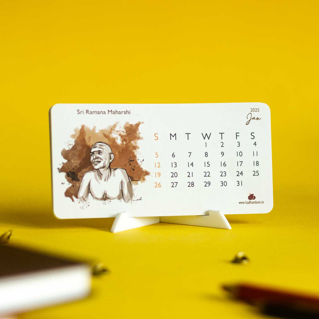 Printed Ramana Maharshi 2025 Desk Calendar