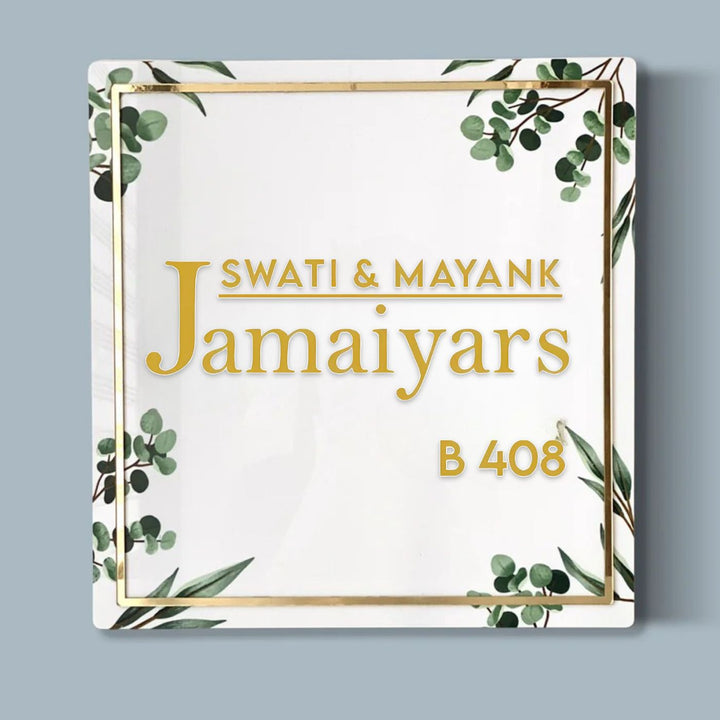 Personalised Acrylic Classy Square Nameplate