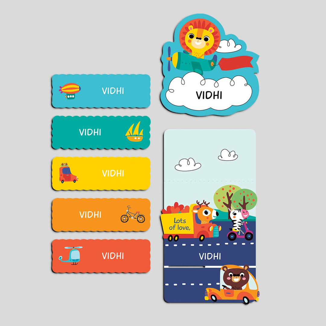 Personalized Let'S Travel Theme Sticker Sheet | 40 Stickers