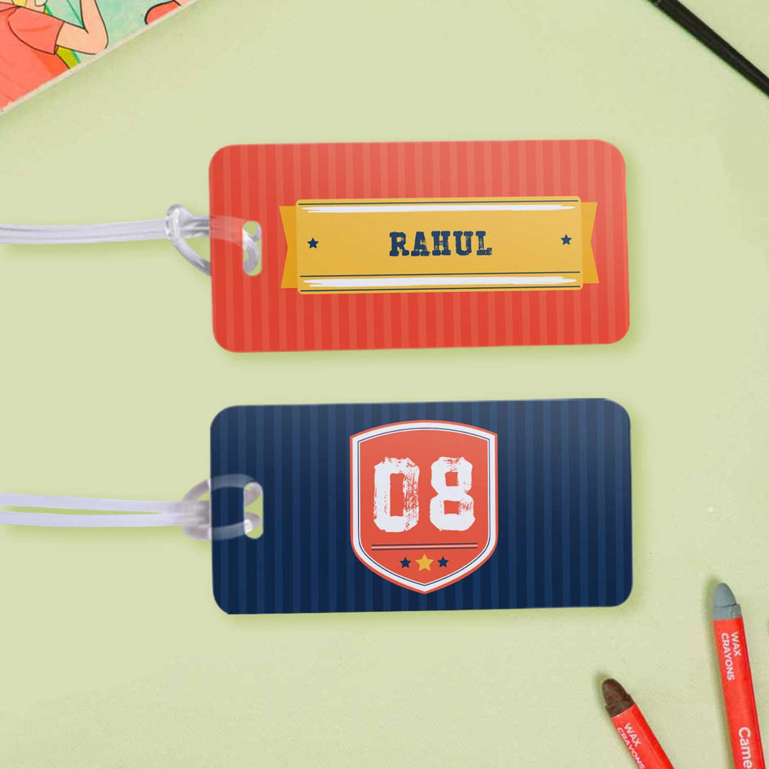 Personalized Jersey Number Theme Bag Tag