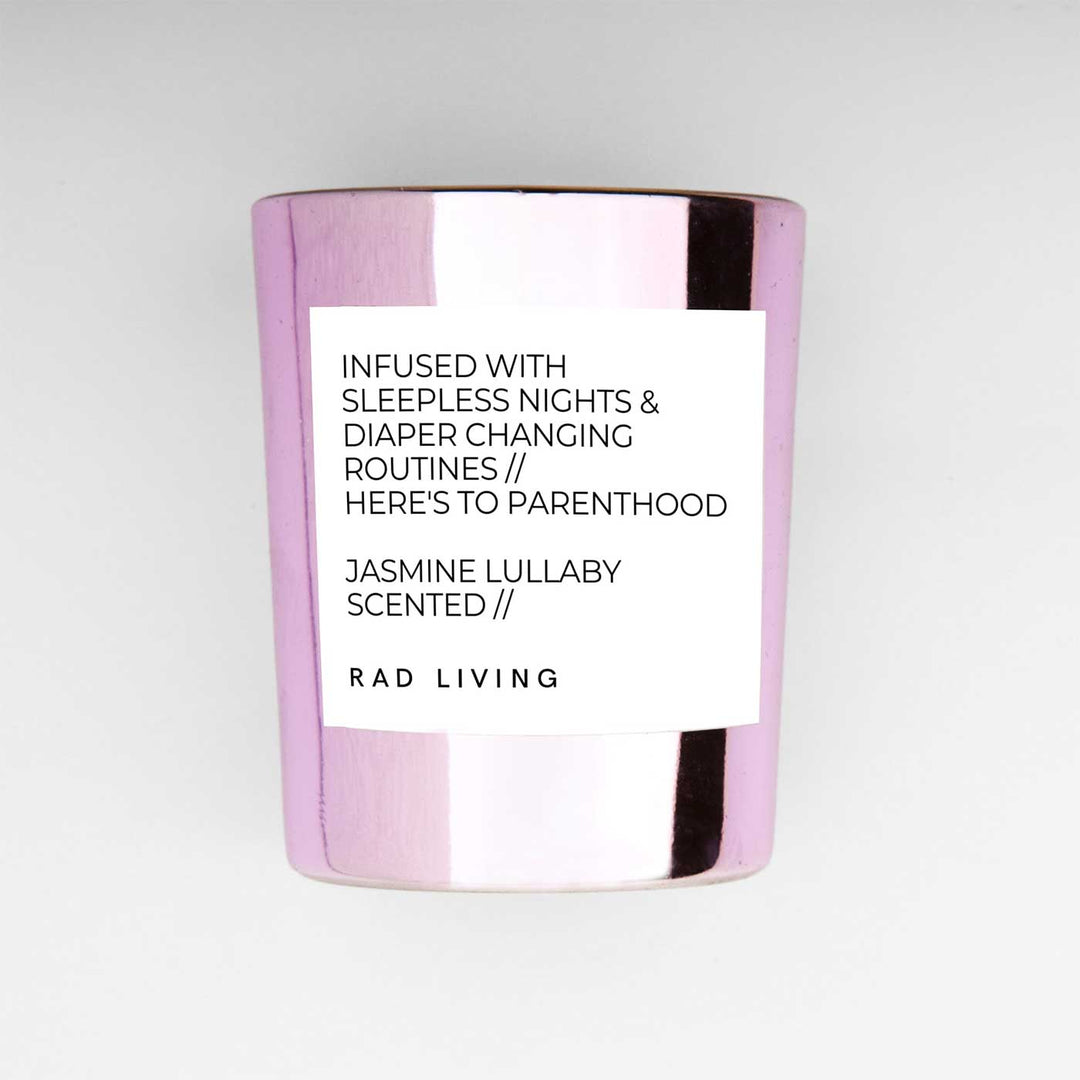 Hand Poured Here'S To Parenthood Jasmine & Lullaby Scented Soy Wax Candle