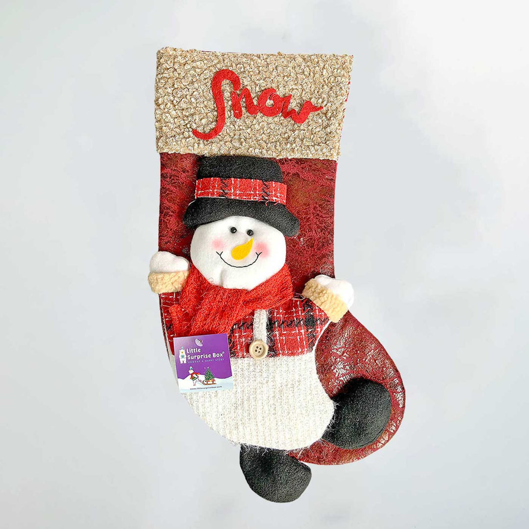 Handmade Snowman Cotton Stockings For Christmas Decoration