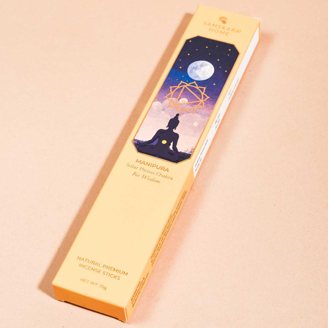 Handmade Manipura - Solar Plexus Chakra Natural Bamboo Free Incense Stick / Agarbatti | Set Of 15