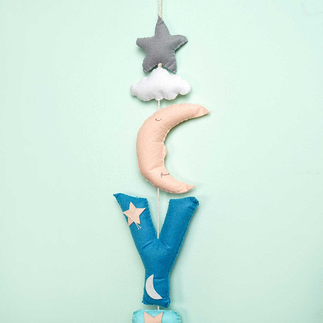 Handcrafted Personalized Sky Themed Bunting For Kids