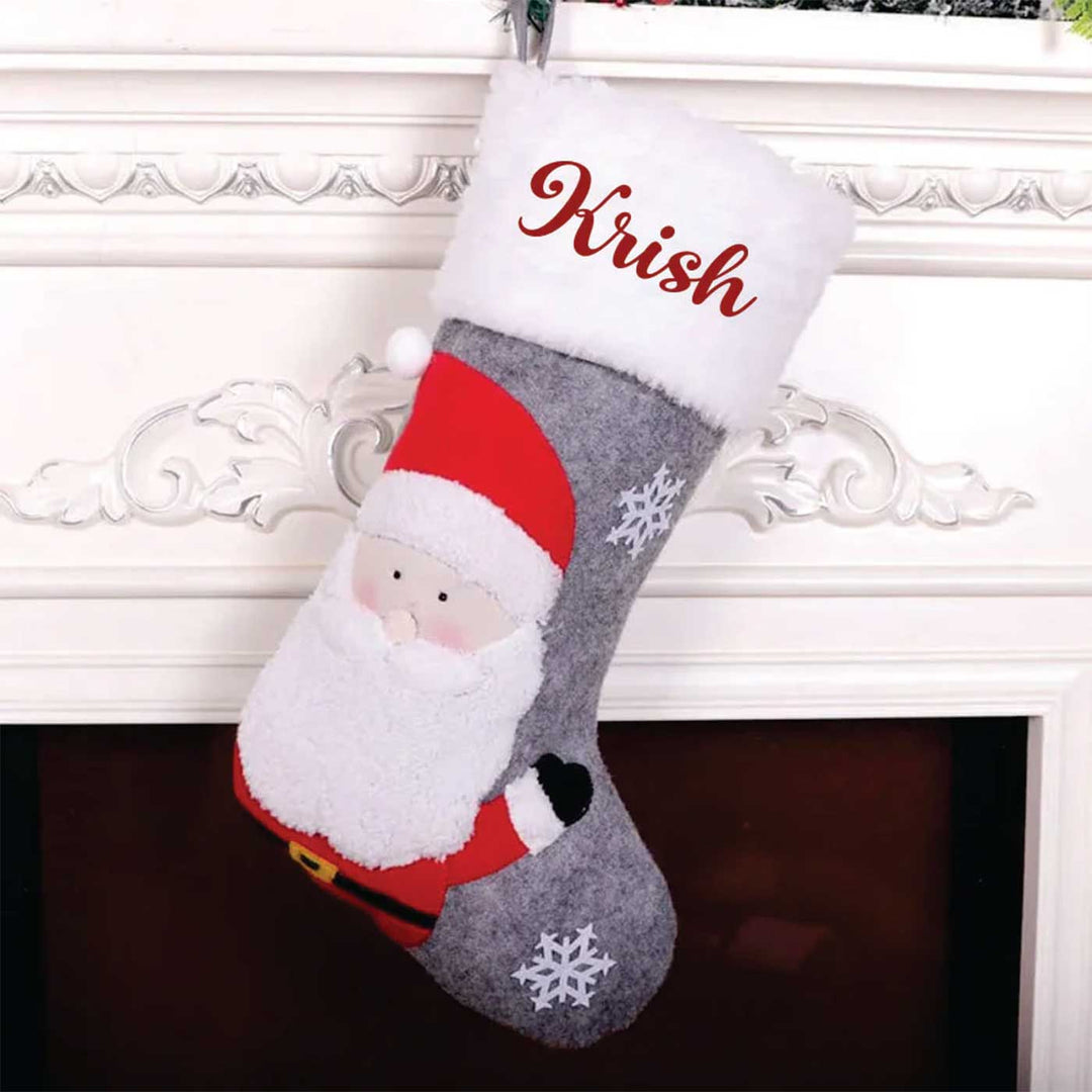 Personalized Holiday Harmony Cotton & Fur Stockings For Christmas Decoration