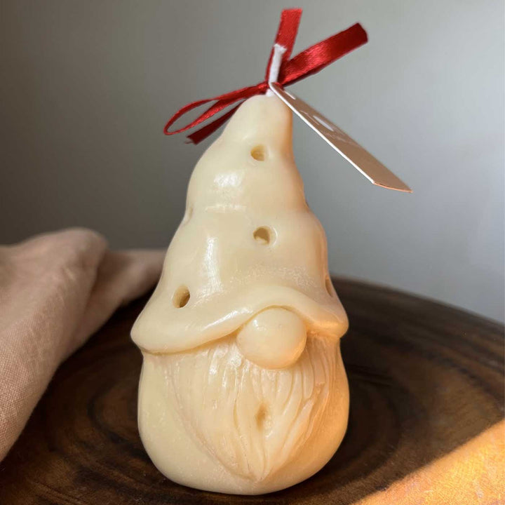 Handmade Festive Santa Pillar Candle For Christmas Decoration