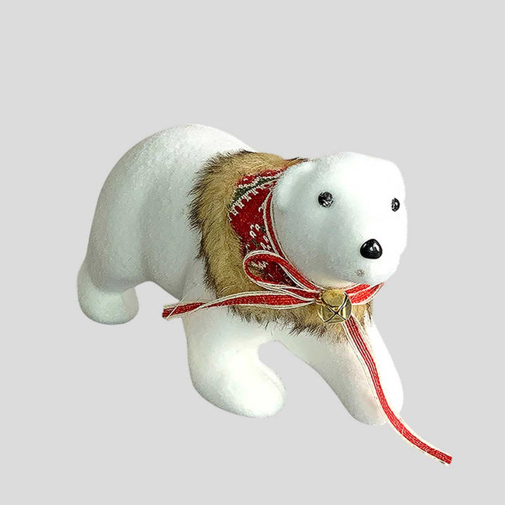 Medium Snow Polar Bear Decor For Christmas Table Decoration