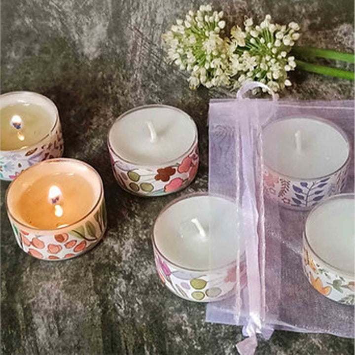 Tapestry Wax Tealight Candle | Set Of 6