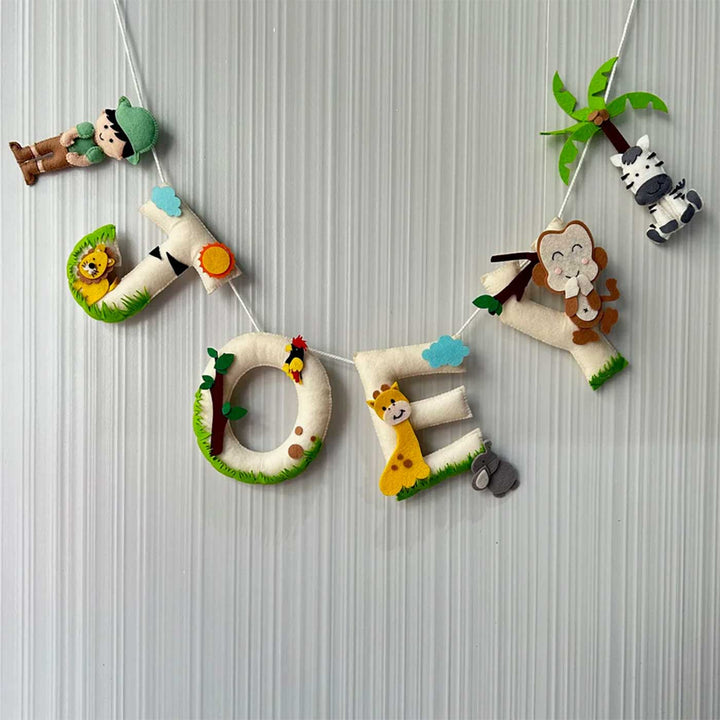 Personalized Jungle Safari Felt Bunting / Garland For Kids