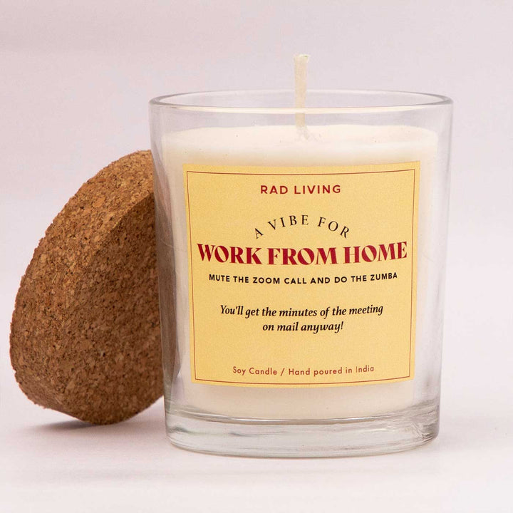 Hand Poured Work From Home Cappuccino Scented Soy Wax Candle