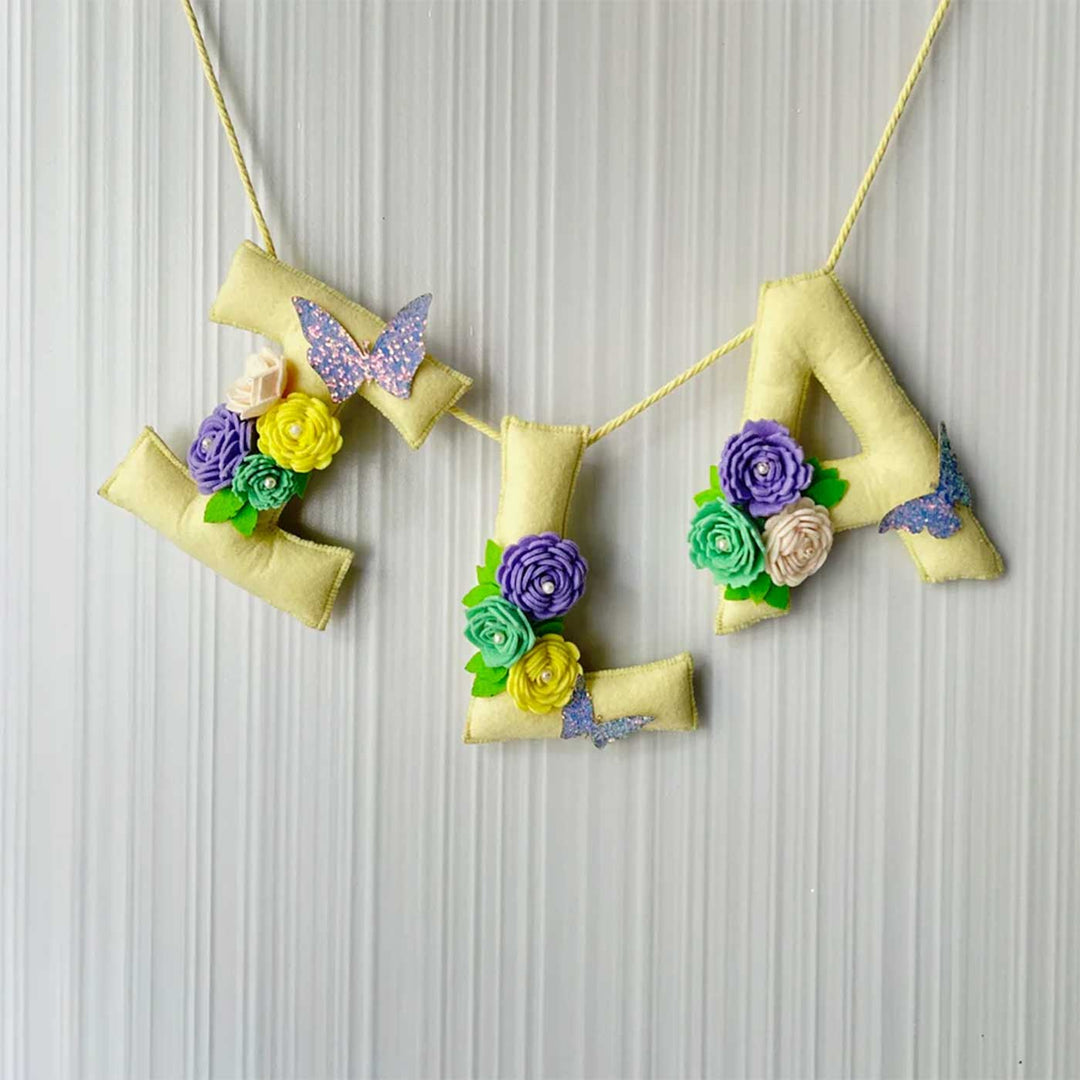 Personalized Butterfly Garden Felt Bunting / Garland For Kids