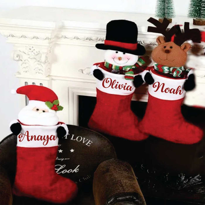 Personalized Jack In The Stocking Felt Stockings For Christmas Decoration