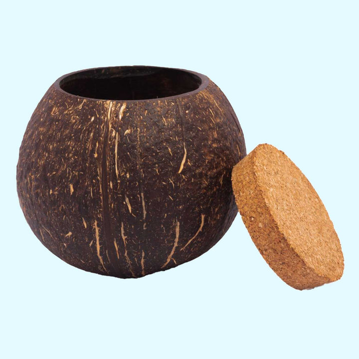 Eco-Friendly Handmade Tight Coconut Shell Storage Container